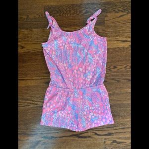 Lilly Pulitzer girls size M (6-7) romper EUC